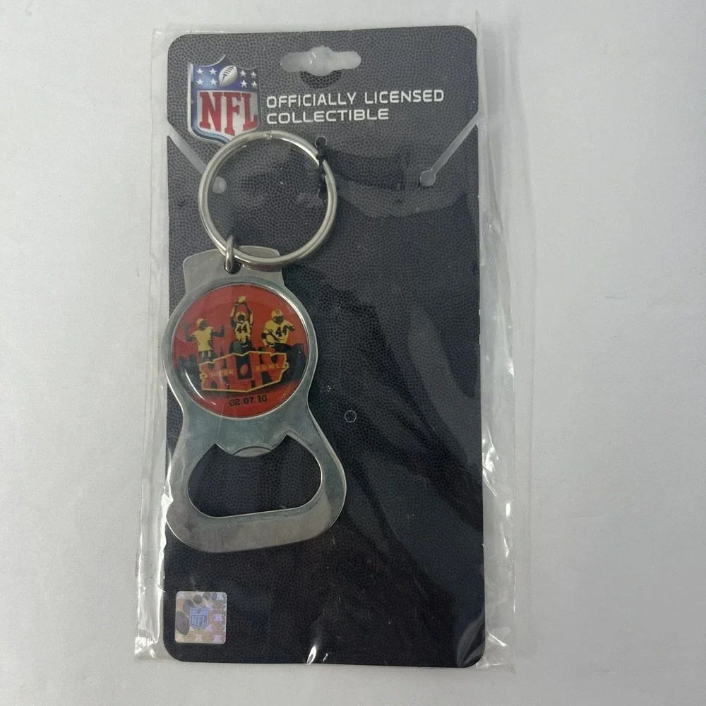 NFL Super Bowl Keychain Bottle Opener XLIV and TRAQ Alegria Keychain Smart  Shoe